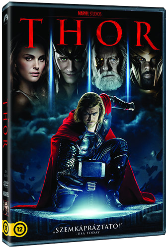 A Thor DVD borítója. A főszereplőket és a címet ábrázolja.