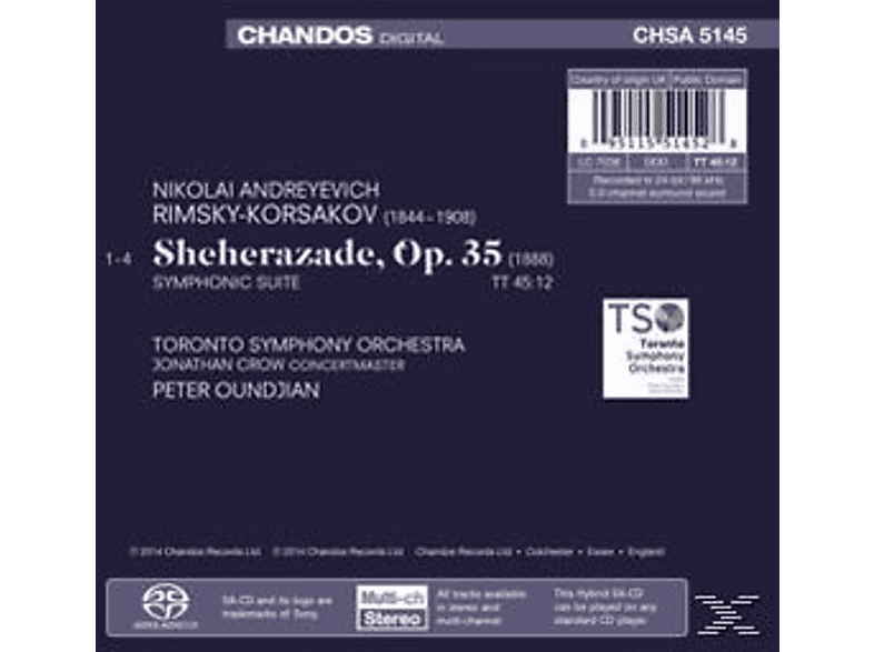 Thumbnail - Oundjian/Toronto Symphony Orchestra - Scheherazade op.35 (SACD Hybrid)