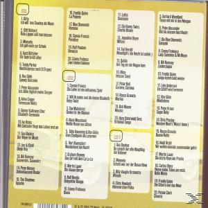 CD-Rückseite. Listet Songs auf Deutsch mit beschrifteten Abschnitten. Enthält den Künstlernamen.
