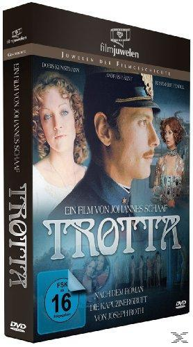DVD-Cover für den Film 'Trotta', mit einem Mann in Uniform und einer Frau.