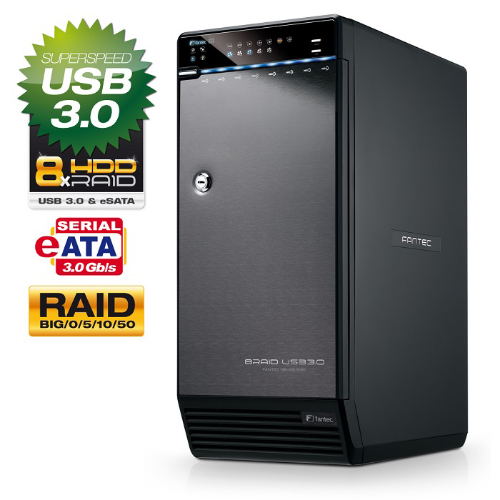 FANTEC 1465 QB-X8US3R Festplattengehäuse 3,5 Zoll Schwarz}
