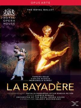 DVD-Cover eines Balletts mit Tänzern. Titel ist La Bayadère, mit anderem Text.
