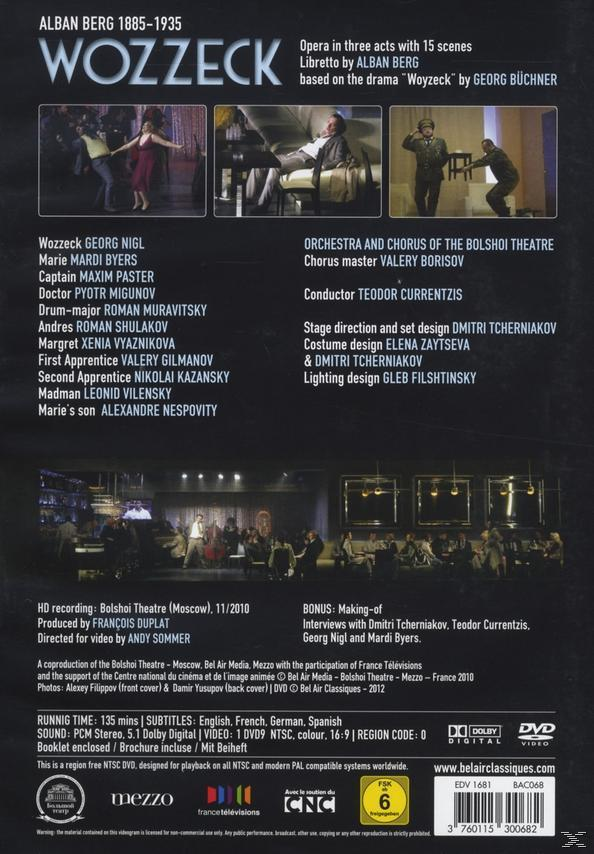 Georg Nigl, Mardi Byers, Maxim Paster, Petr Migunov, The Bolshoi Theatre Orchestra - Wozzeck  - (DVD)