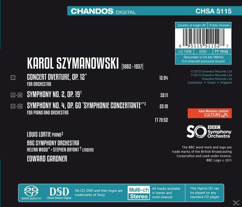 Bbc Symphony Orchestra Conducted By Edward Gardner - Sinfonien 2 & 4  - (SACD Hybrid)