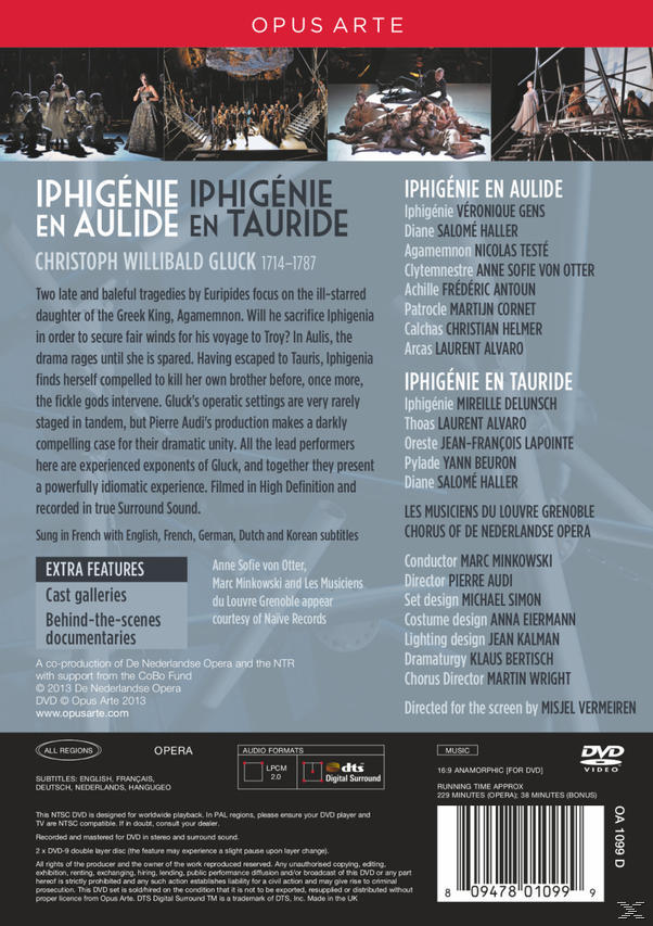 Aulide - Opera Iphigenie (DVD) Tauride Louvre Grenoble, - En of En Nederlandse & Les De VARIOUS, Chorus Du Iphigenie Musiciens