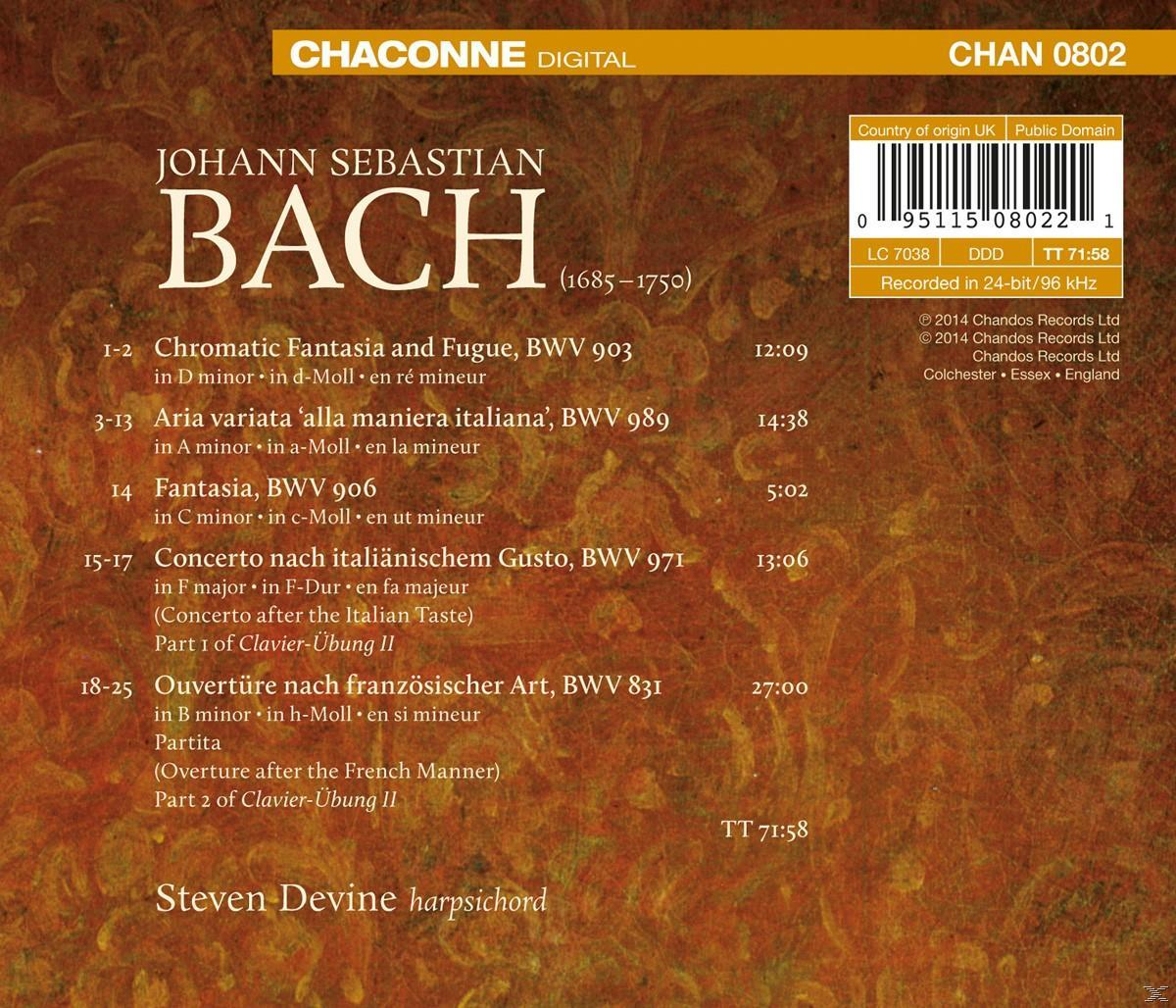 Steven Devine - Cembalowerke BWV 903, 989, 971, 831  - (CD)