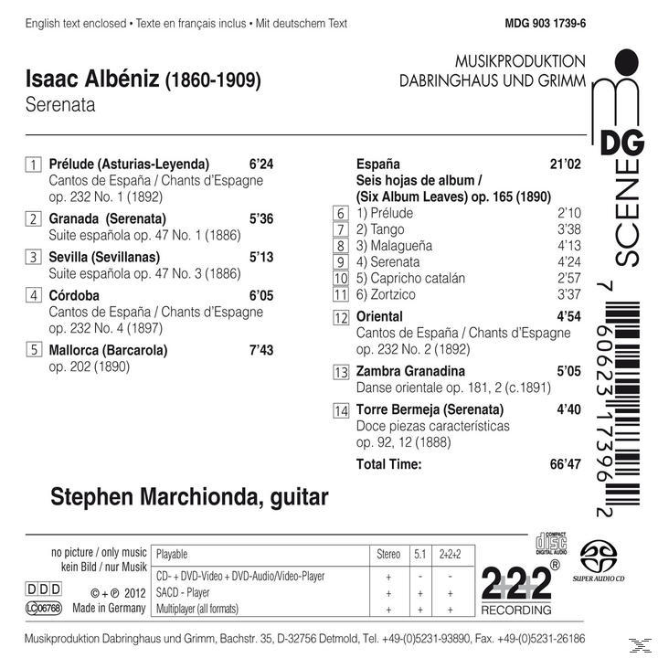 Stephen Marchionda - Serenata - Transcriptios for Guitar  - (SACD Hybrid)