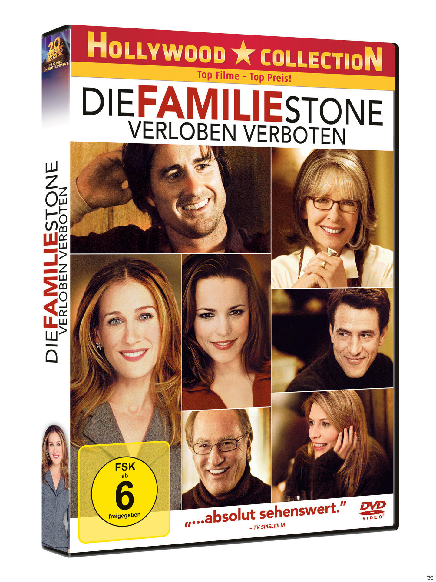 DVD-Cover von Die Familie Stone, mit einer Collage von Schauspielern.