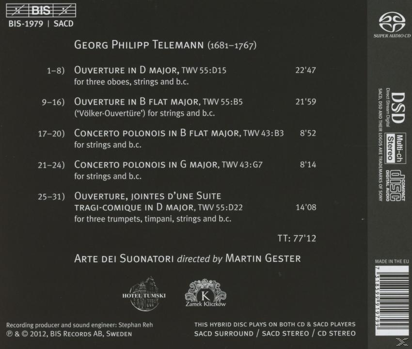 Martin Gester, Arte Dei Suonatori - Ouvertures Pittoresques  - (SACD Hybrid)