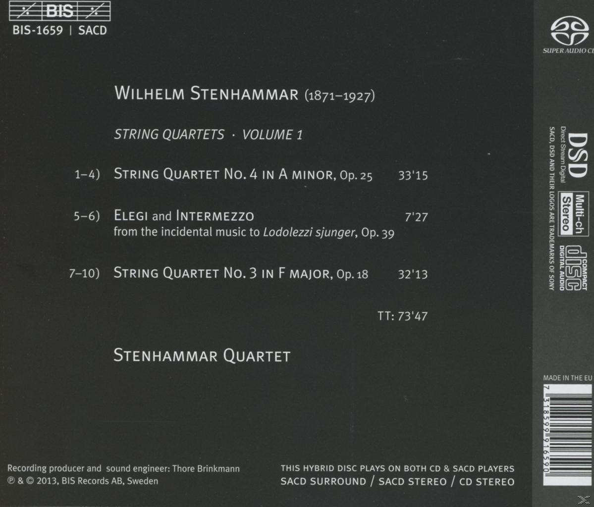 Stenhammar Quartet - Streichquartette Vol.1  - (SACD Hybrid)
