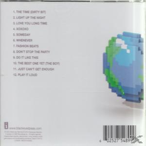 CD-Hülle mit Titelliste und einem pixeligen Globus. Weißer Hintergrund mit Barcode unten.