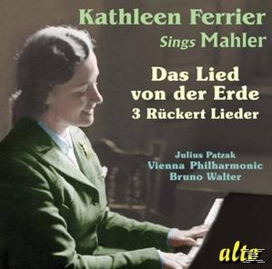Kathleen Ferrier spielt Klavier. Der Text lautet 'Das Lied von der Erde'.
