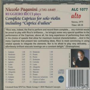 Ruggiero Ricci - Paganini Caprices  - (CD)