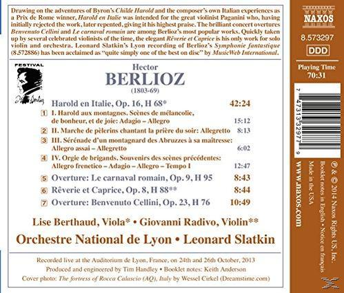 CD-Cover: Text über eine musikalische Darbietung von Hector Berlioz und dem Orchester.