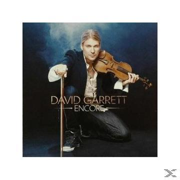 Albumcover mit einem Mann mit einer Geige. Text lautet 'David Garrett Encore'.