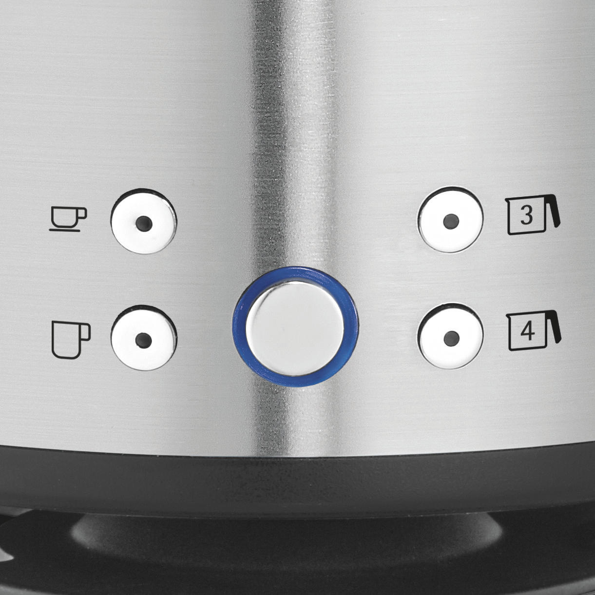 WMF 04.1214.0011 Küchenminis Kaffeemaschine Cromargan® matt/Schwarz