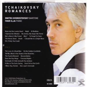Albumcover für Tschaikowsky Romanzen. Zeigt ein Männergesicht und die Titelliste.