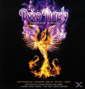 Deep Purple, Phoenix Rising Albumcover. Phoenix-Illustration mit Flammen.
