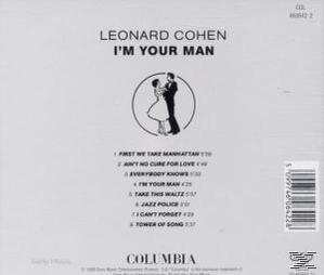 Albumcover für Leonard Cohens 'I'm Your Man' mit einem tanzenden Paar.