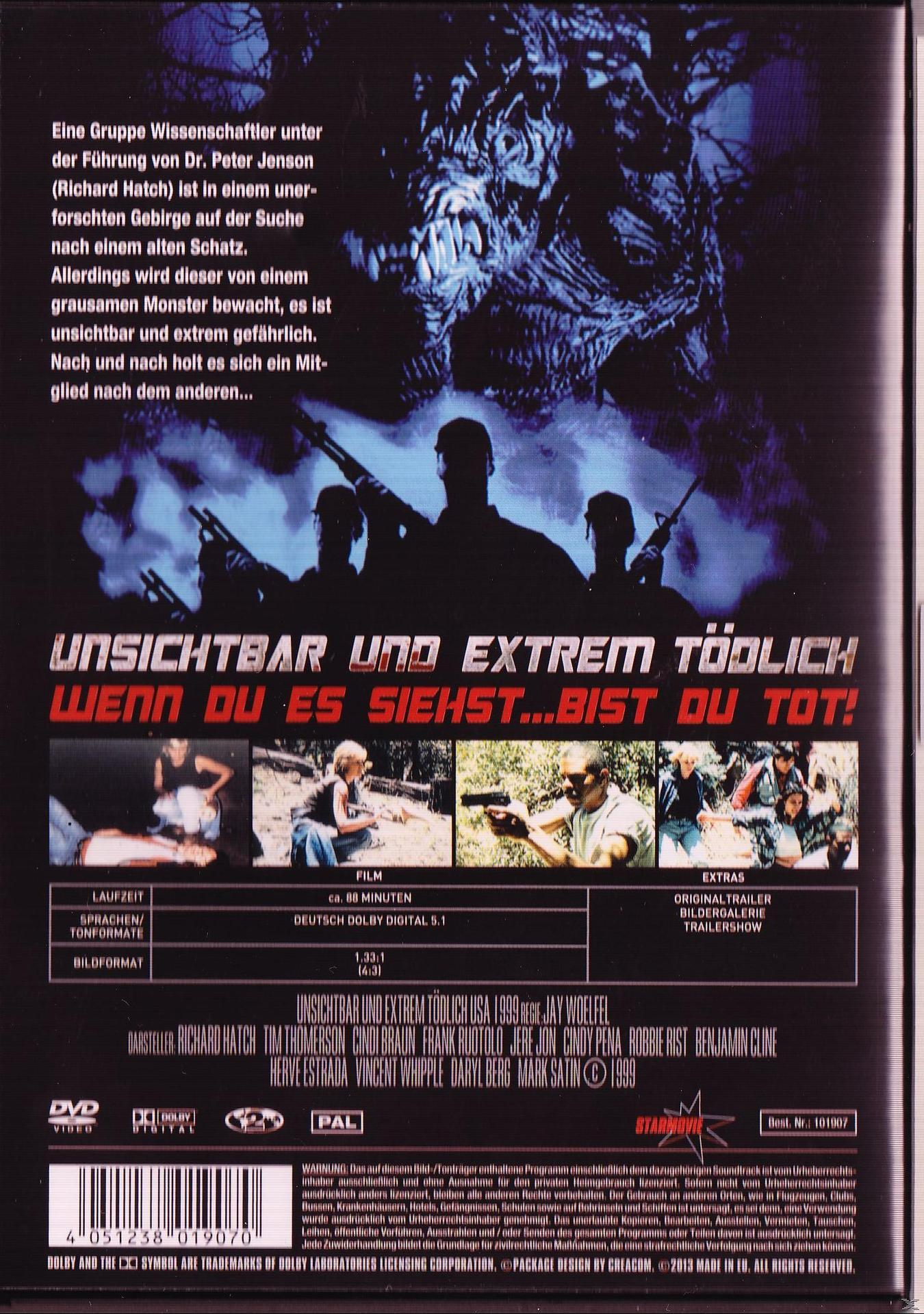 UNSICHTBAR UND EXTREM TÖDLICH DVD