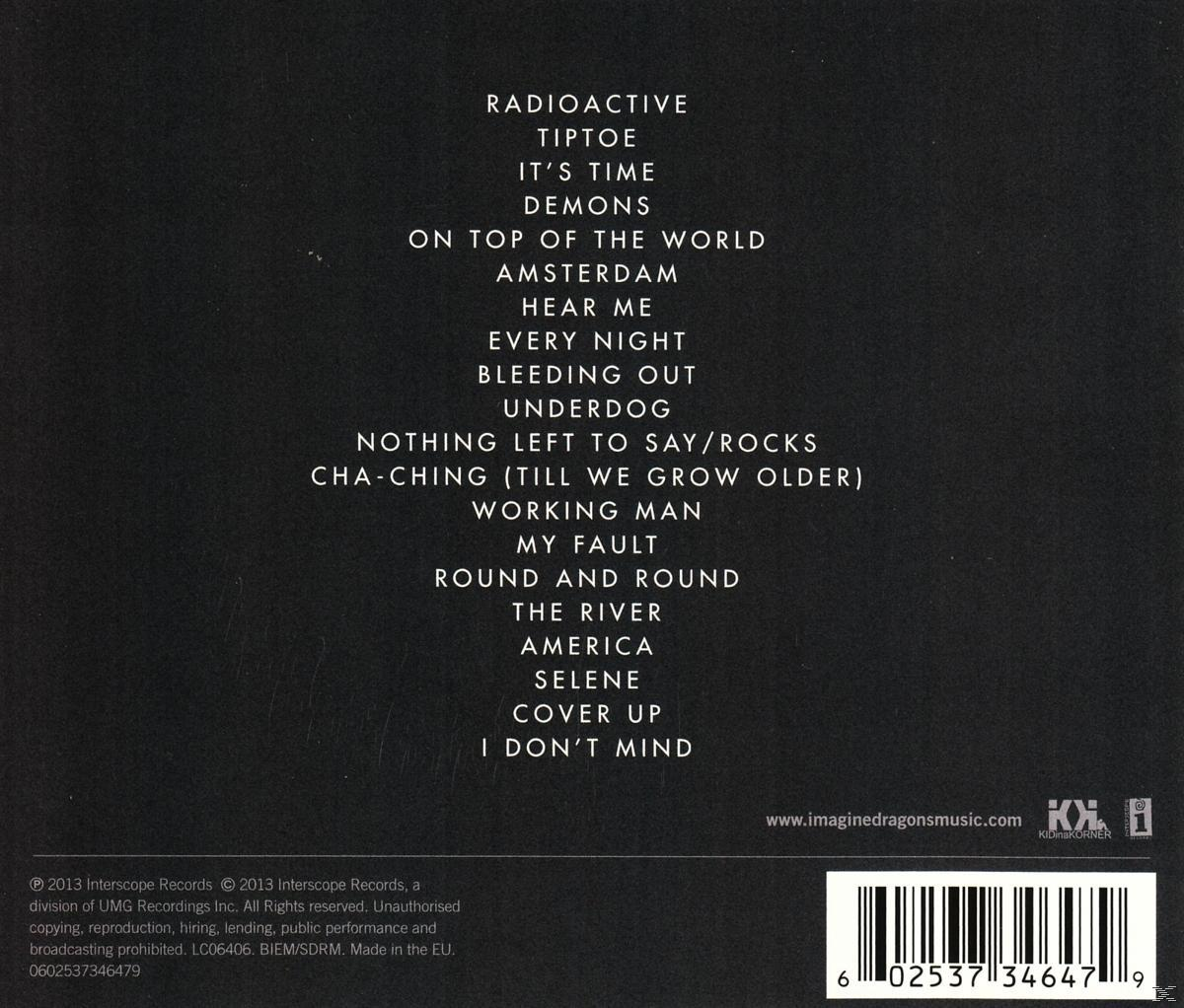 Pochette de CD : fond noir avec liste des titres. Titre, artiste et logo.