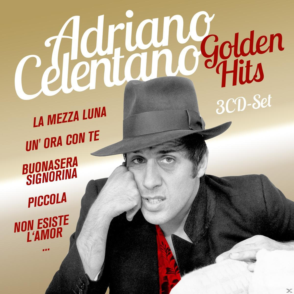 Albumcover für Adriano Celentanos 'Golden Hits', mit ihm im Hut.