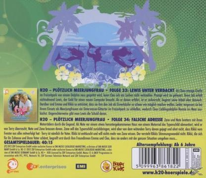 Rückseite einer H2O DVD mit Meerjungfrauen und Text.