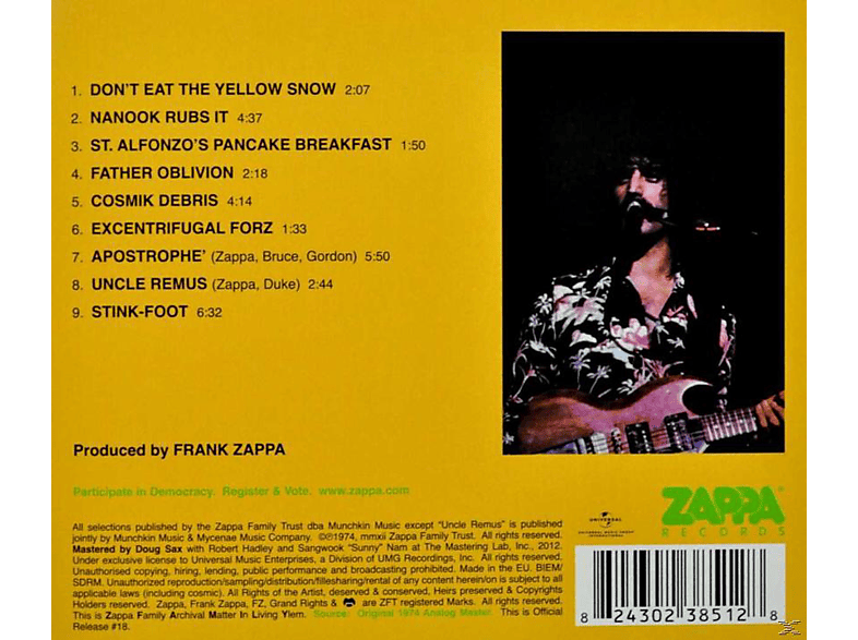 Thumbnail - Frank Zappa - Apostrophe(') (CD)