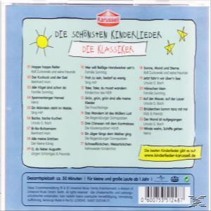 Die Rückseite eines CD-Cases mit Kinderliedern, geschrieben in Deutsch.