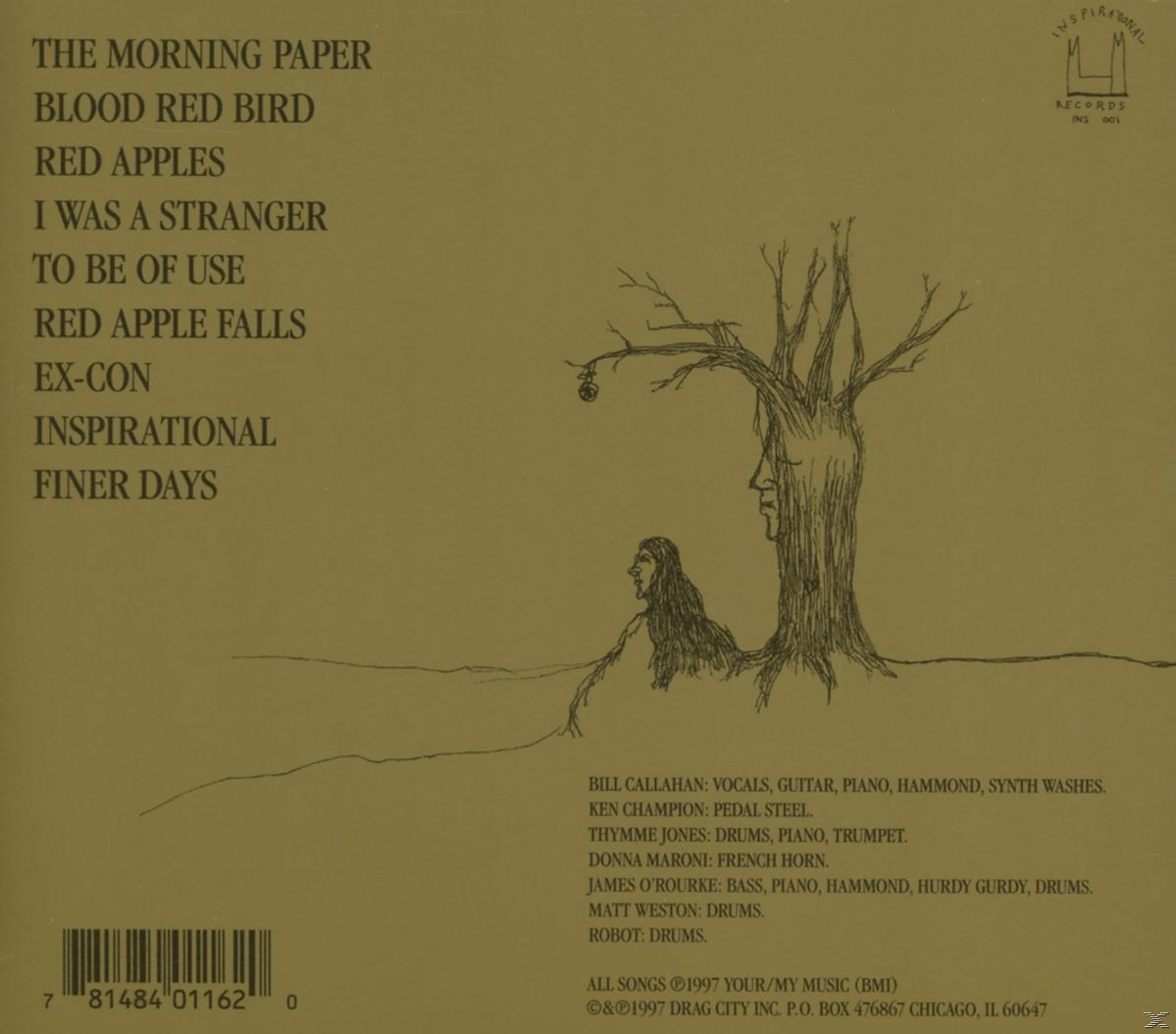 Albumcover mit einer Baumillustration und Text, der Songs und Credits auflistet.