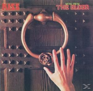 Albumcover. Eine Hand berührt einen Türklopfer. Die Tür hat Maserung. Der Bandname 'KISS' steht oben.