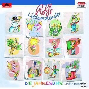 Ein CD-Cover mit 12 Illustrationen in Rechtecken, die saisonale Szenen wie einen Schneemann darstellen.