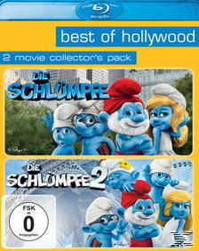 Blu-ray-Cover, animierte Schlümpfe mit dem Titel 'Die Schlümpfe'.