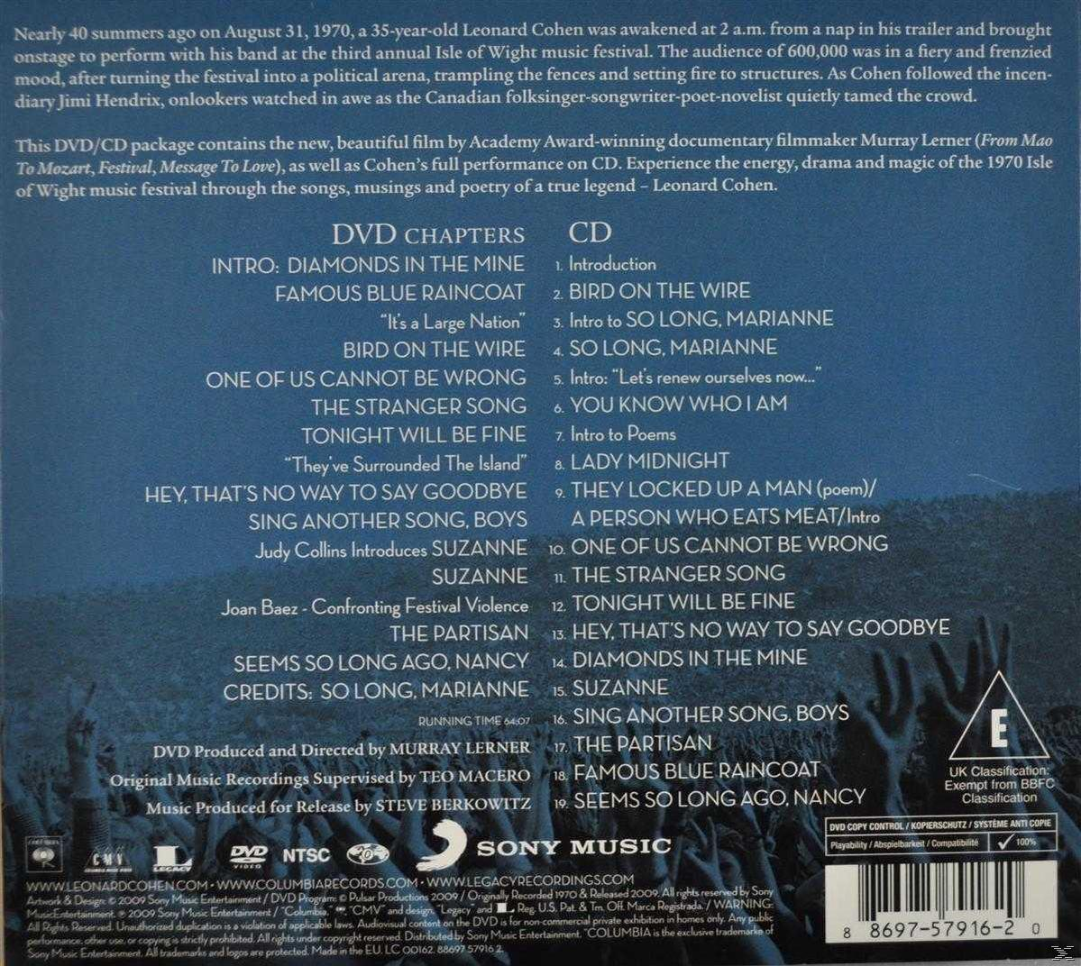 Leonard Cohen - Live At The Isle Of Wight 1970  - (CD)