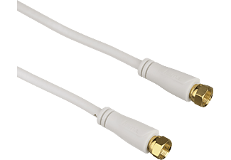 HAMA hama SAT-cavo di collegamento - spina-F - 100 dB - Bianco - Cavi di collegamento (Bianco)