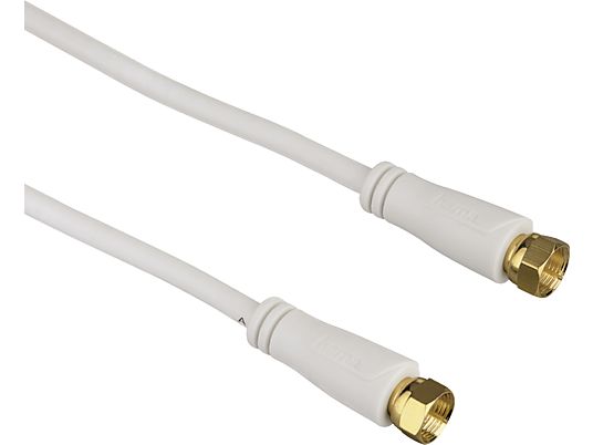HAMA 00122533 - Câble de connexion SAT (Blanc/Or)