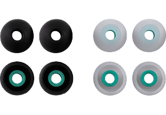 HAMA Silicone Ear Pads Large - Cuscinetti auricolari (Nero/Trasparente)