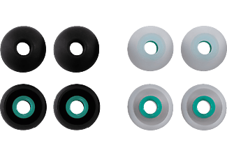 HAMA Silicone Ear Pads Large - Ohrpolster (Schwarz/transparent)