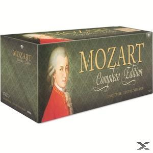 Mozart Complete Edition Box-Set. Bild von Mozart im roten Mantel ist auf der Vorderseite.