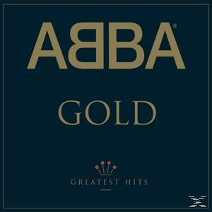ABBA Gold albumhoes, met het logo van de band en de titel 'GOLD' met 'Greatest Hits'.