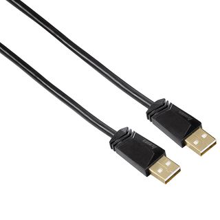 HAMA 125217 CABLE USB2 A/A 1.8M - Kabel A-A, 1.8 m, 480 Mbit/s, Schwarz