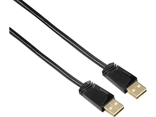 HAMA 125217 CABLE USB2 A/A 1.8M - Kabel A-A, 1.8 m, 480 Mbit/s, Schwarz
