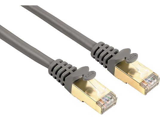 HAMA 125259 CABLE LAN STP CAT5E - Netzwerk-Kabel, 5 m, Cat-5e, Grau