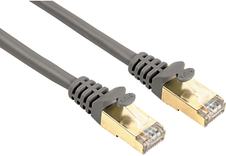HAMA 125261 CABLE LAN STP CAT5E - Netzwerk-Kabel, 10 m, Cat-5e, Grau