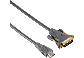 HAMA hama 00133403 - Cavo adattatore HDMI-DVI-D - 1,8 m - Grigio - adattatore, 1.8 m, Grigio