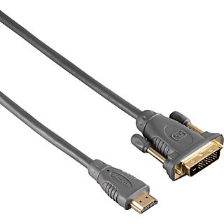 HAMA DVI-HDMI 1,8 m - Adapter, 1.8 m, Grau