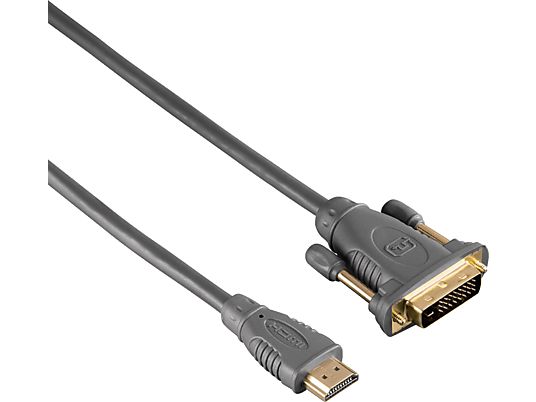 HAMA DVI-HDMI 1,8 m - Adapter, 1.8 m, Grau