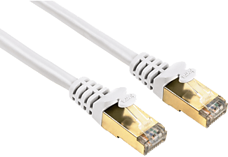 HAMA 125263 CABLE LAN STP CAT5E - Netzwerk-Kabel, 0.5 m, Cat-5e, Weiss