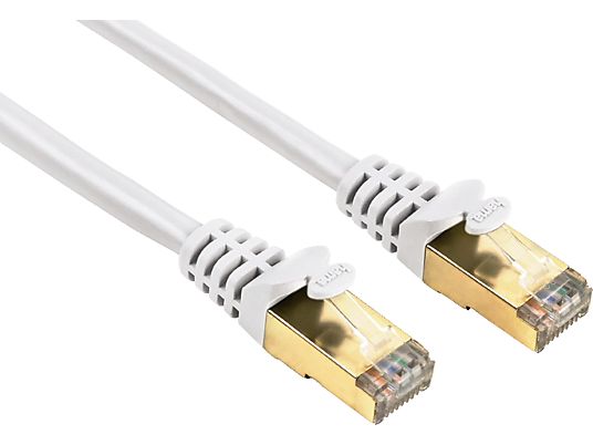 HAMA 125263 CABLE LAN STP CAT5E - Netzwerk-Kabel, 0.5 m, Cat-5e, Weiss