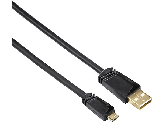 HAMA 125211 CABLE USB2 A/MIC-B 1.8M - Micro-USB-2.0-Kabel, 1.8 m, 480 Mbit/s, Schwarz